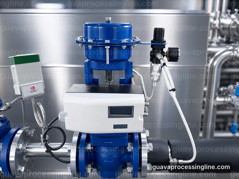 industrial guava puree processing line, common buyer questions: staged guava refiner connection view