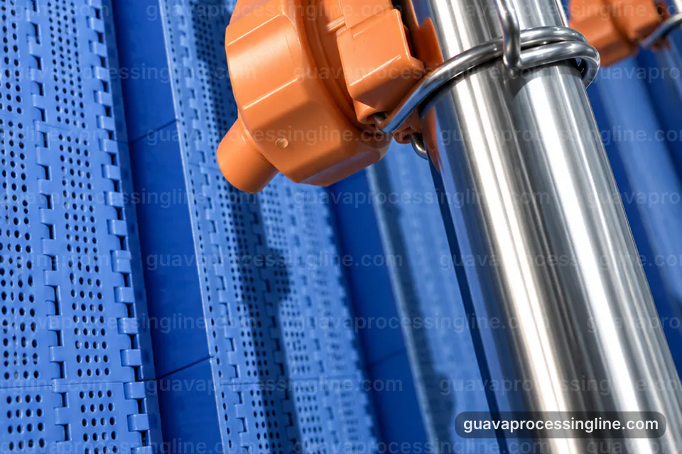 industrial guava puree processing line, installation and maintenance: staged guava refiner operating stage